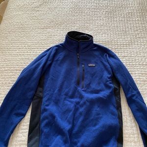 Blue Patagonia quarter zip